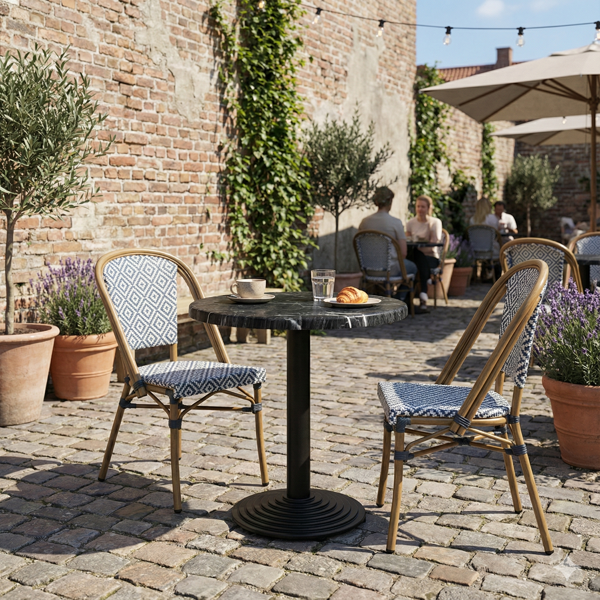 Teramo marmorlook bordskiva rund