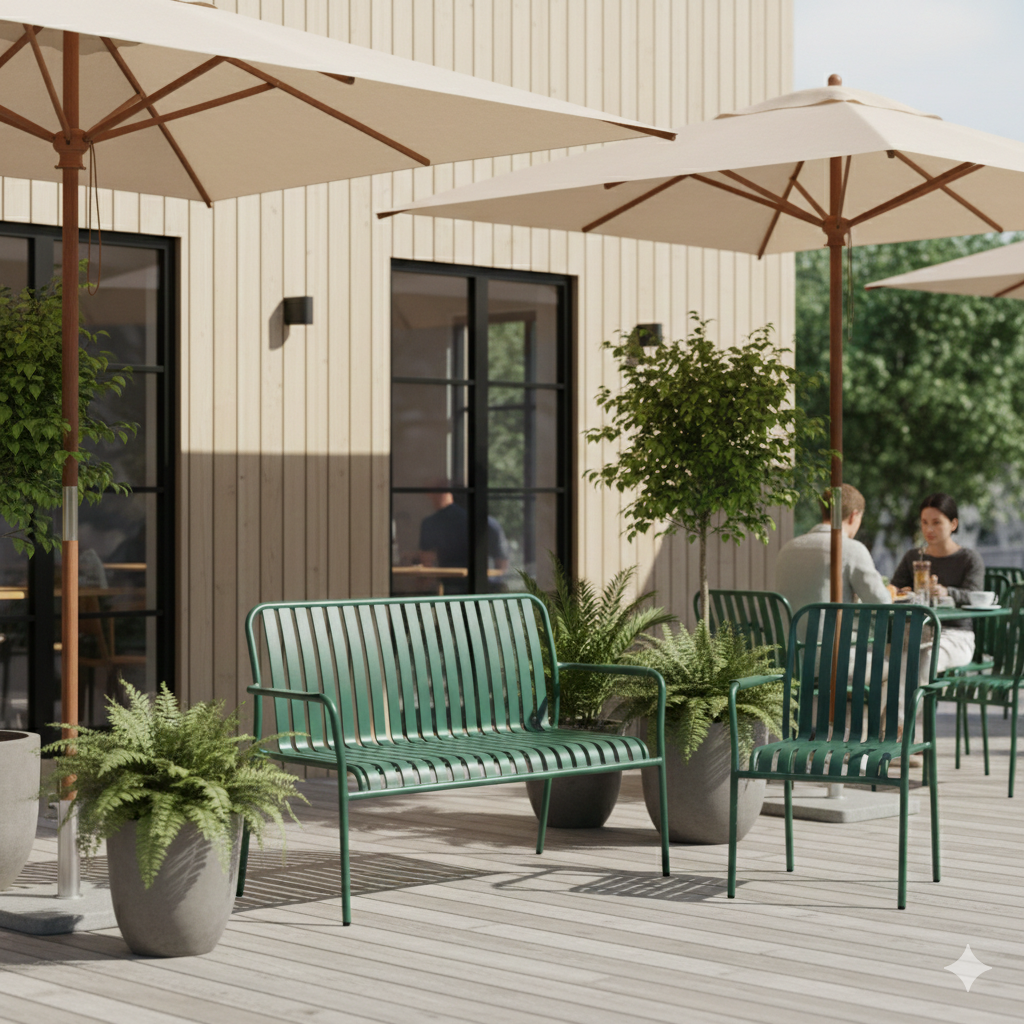 Rimini metal stol, stabelbar