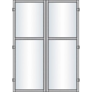 UPP & NED moduldörr dubbel.200x195 cm