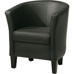 QUBI stol svart - svartbetsade ben