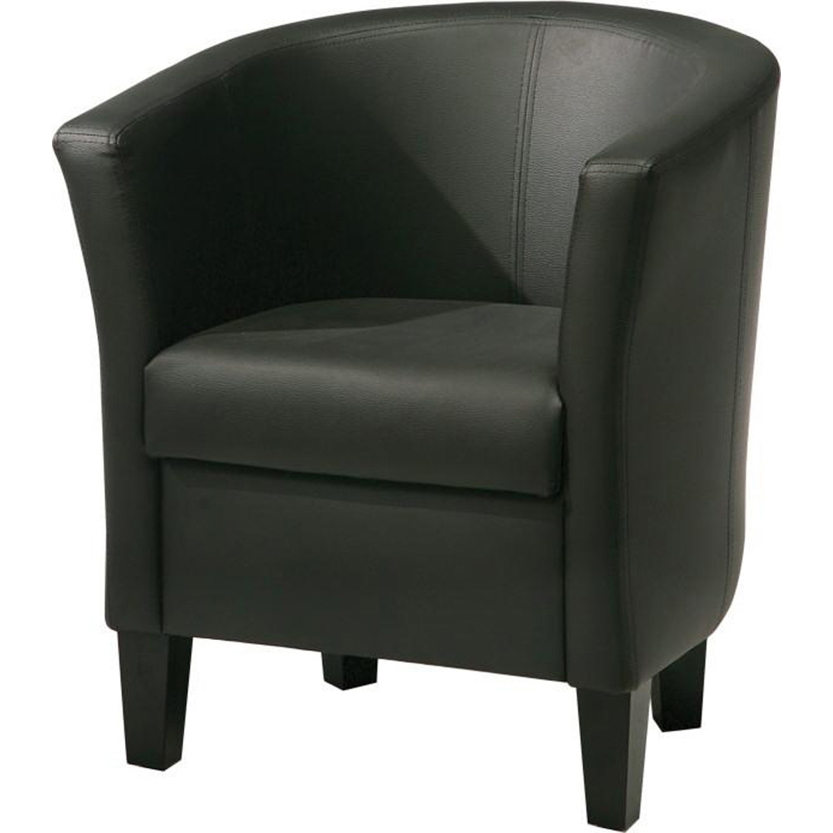 QUBI stol svart - svartbetsade ben