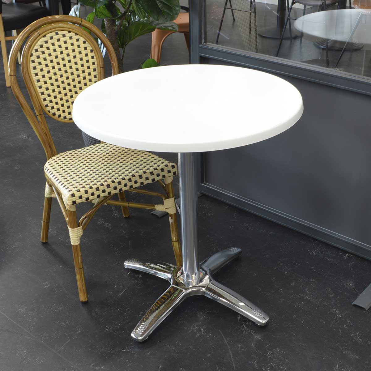 WERZALIT - Vit bordsskiva rund