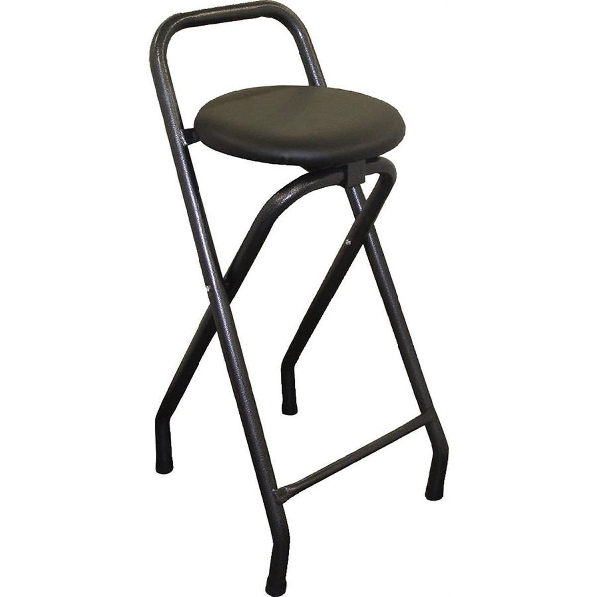 Breda barstol - svart konstläder