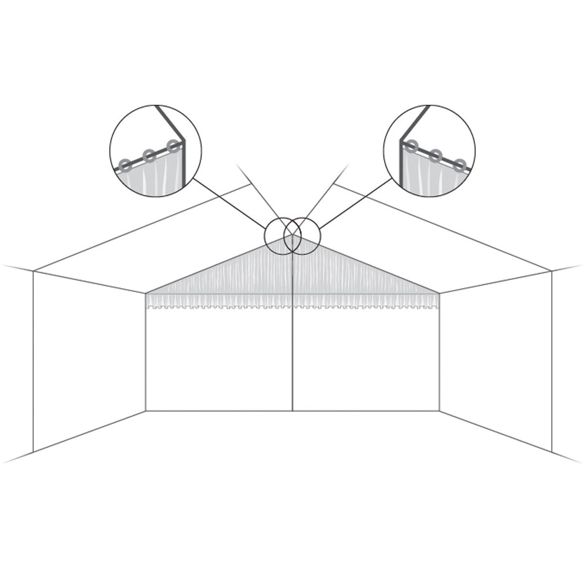 Gaveltriangel 6m takbjälk - SET MED 2 ST